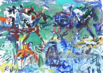  impressionist tableau - courses de chevaux 02 impressionniste